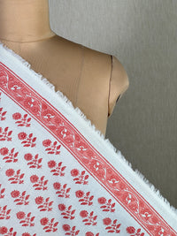 Block Printed Cambric Cotton Fabric
