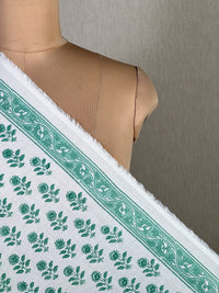 Block Printed Cambric Cotton Fabric
