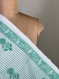 Block Printed Cambric Cotton Fabric