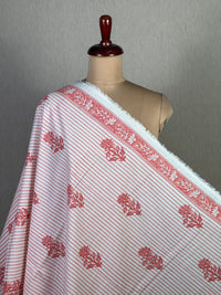 Block Printed Cambric Cotton Fabric