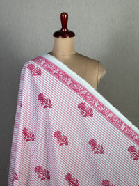 Block Printed Cambric Cotton Fabric