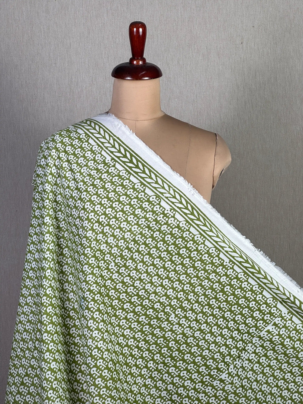 Block Printed Cambric Cotton Fabric