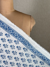 Block Printed Cambric Cotton Fabric