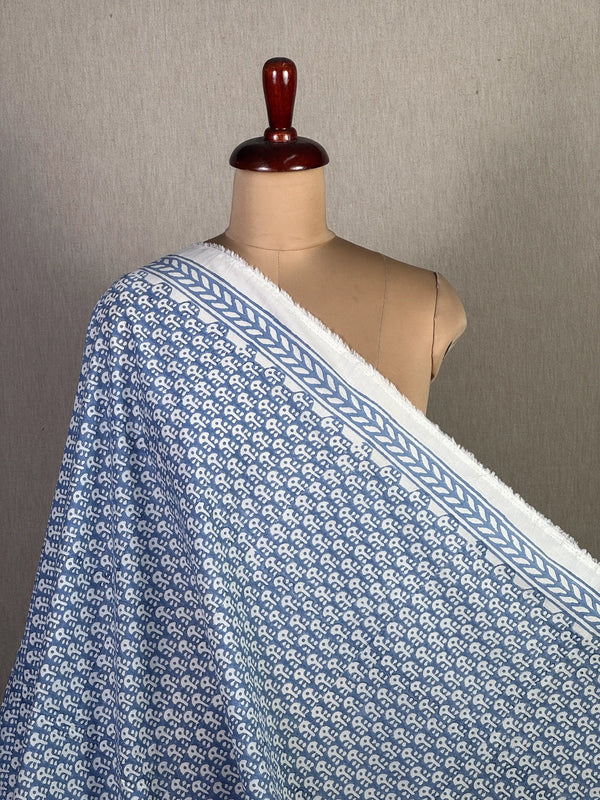 Block Printed Cambric Cotton Fabric