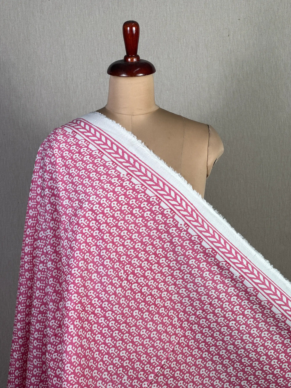 Block Printed Cambric Cotton Fabric