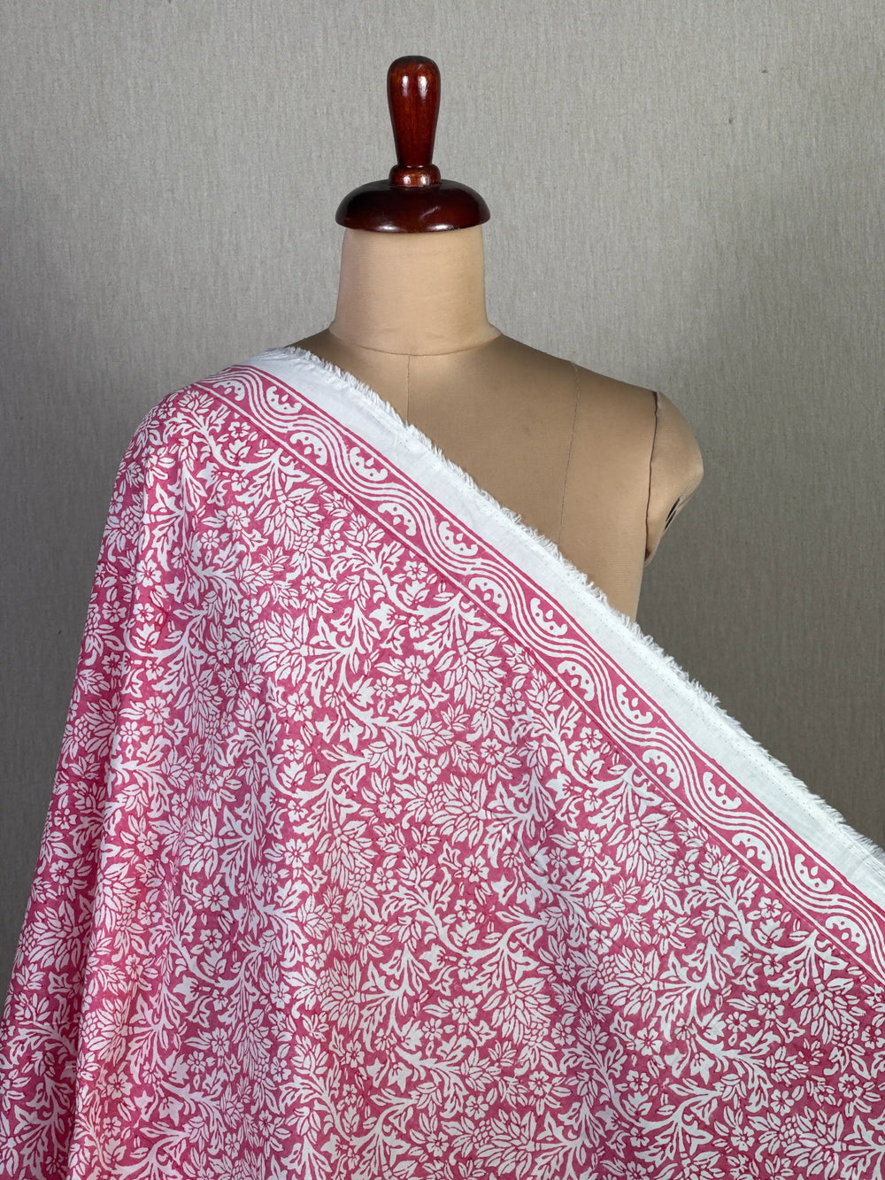 Block Printed Cambric Cotton Fabric