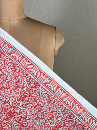 Block Printed Cambric Cotton Fabric