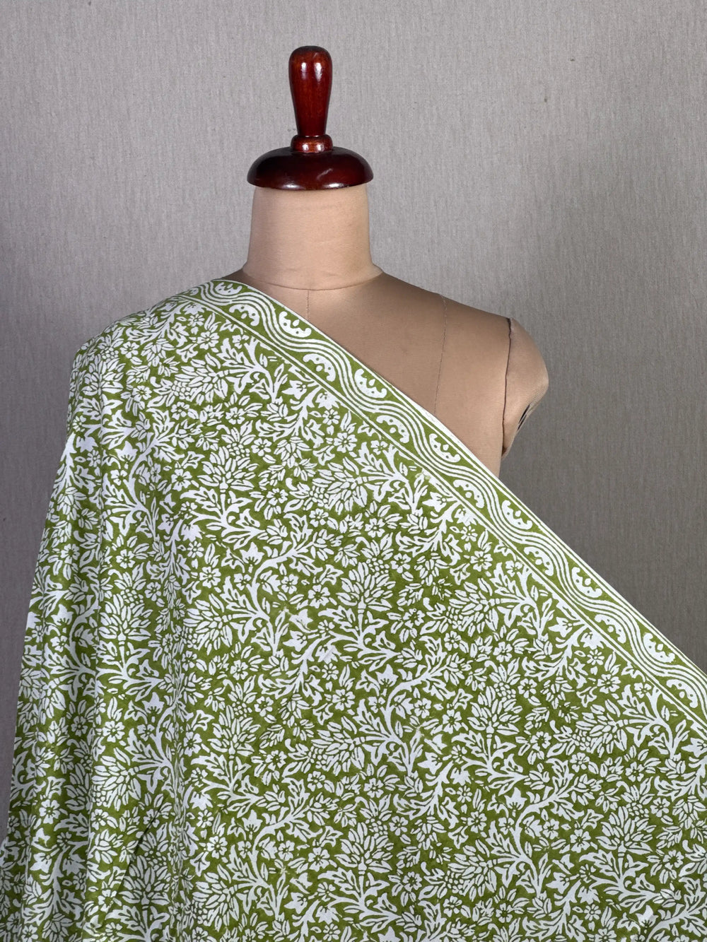 Block Printed Cambric Cotton Fabric