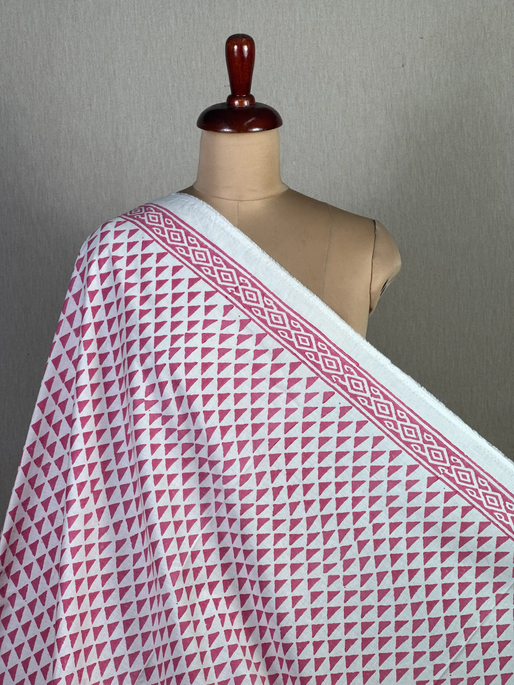 Block Printed Cambric Cotton Fabric