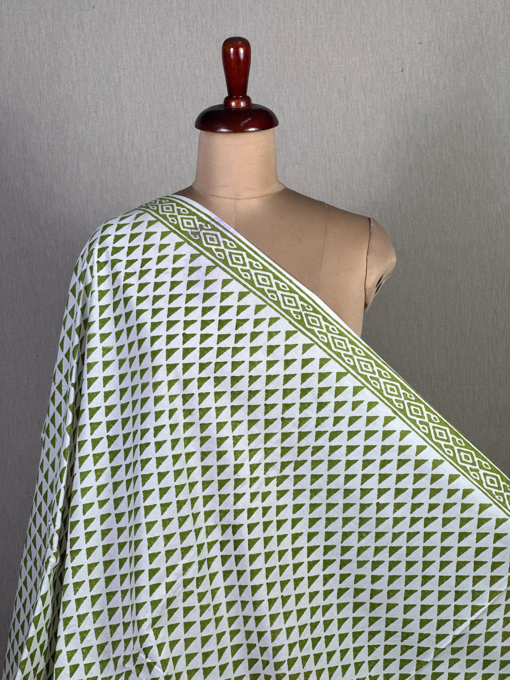 Block Printed Cambric Cotton Fabric