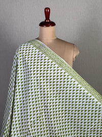 Block Printed Cambric Cotton Fabric