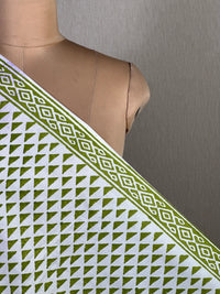 Block Printed Cambric Cotton Fabric