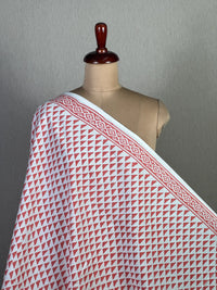 Block Printed Cambric Cotton Fabric
