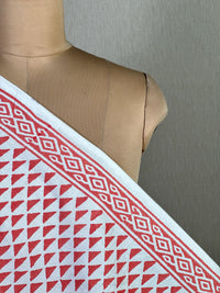 Block Printed Cambric Cotton Fabric