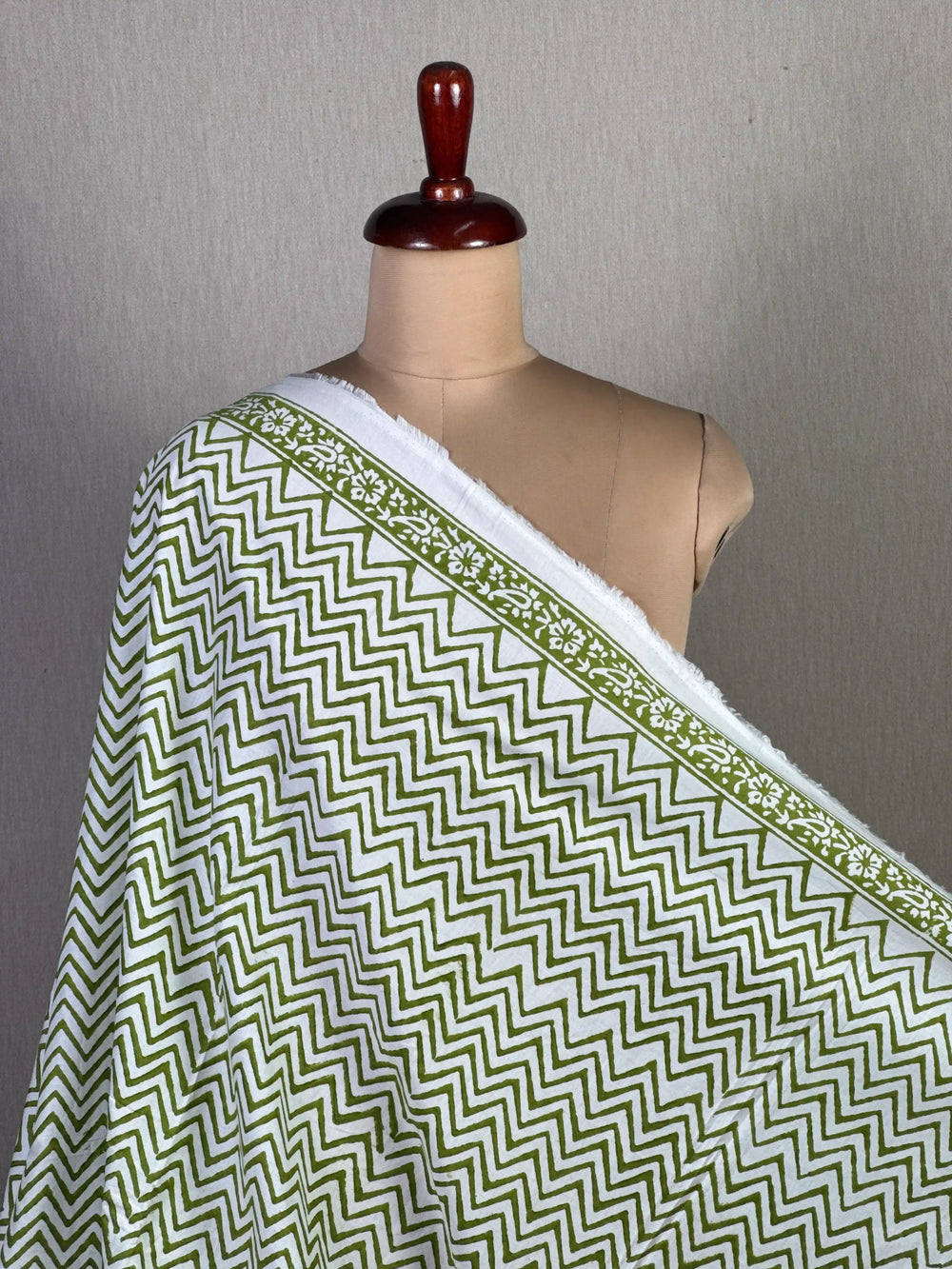 Block Printed Cambric Cotton Fabric