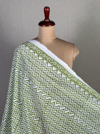 Block Printed Cambric Cotton Fabric