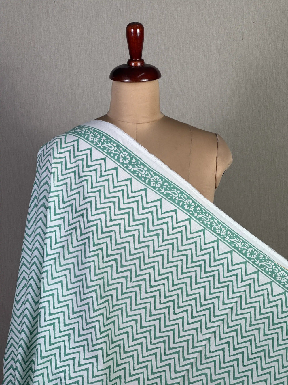 Block Printed Cambric Cotton Fabric