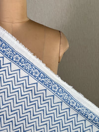 Block Printed Cambric Cotton Fabric