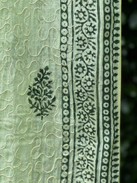 Dori Embroidered Block Printed Banarasi Chanderi Dupatta