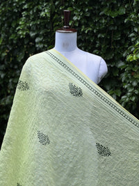 Dori Embroidered Block Printed Banarasi Chanderi Fabrics