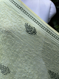 Dori Embroidered Block Printed Banarasi Chanderi Fabrics
