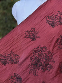 Embroidered 40 gm Banarasi Chanderi Fabric
