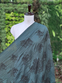 Embroidered 40 gm Banarasi Chanderi Fabric