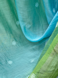 Embroidered 4D Banarasi Silk Chanderi Fabrics