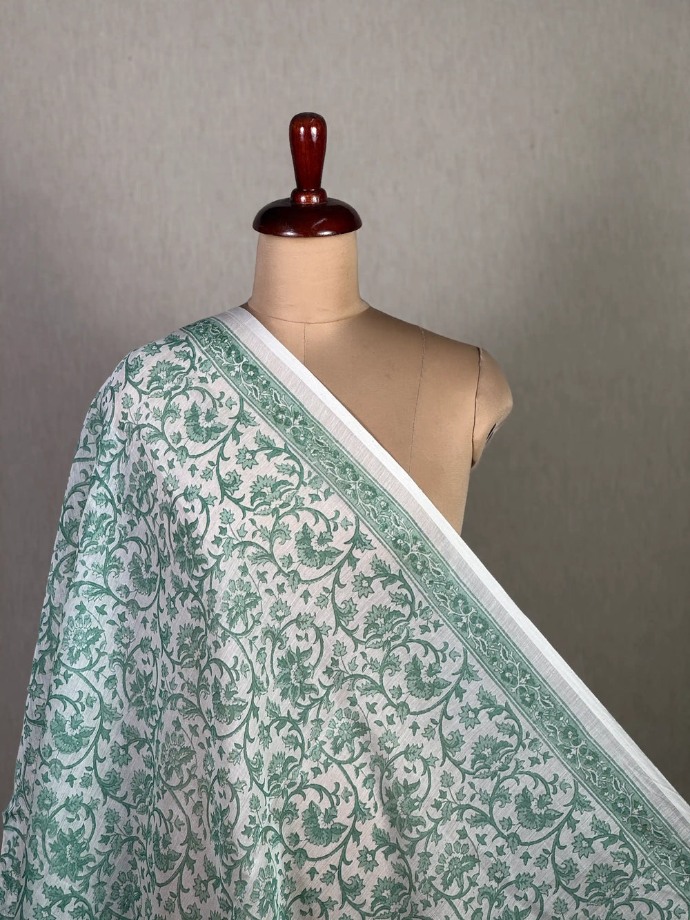 Block Printed Banarasi Chanderi Fabric