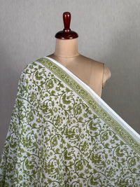 Block Printed Banarasi Chanderi Fabric