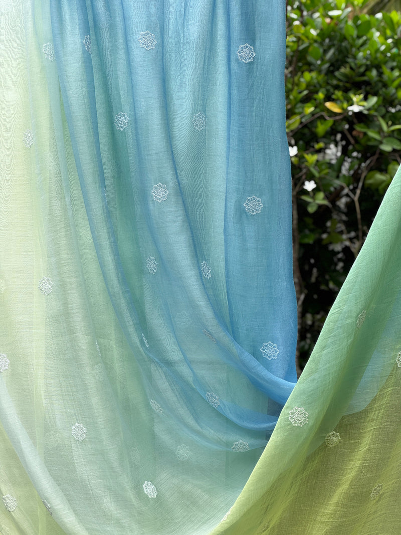 Embroidered 4D Banarasi Silk Chanderi Fabrics