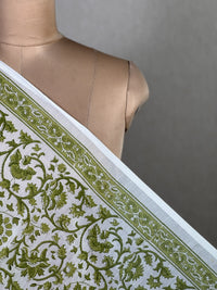 Block Printed Banarasi Chanderi Fabric