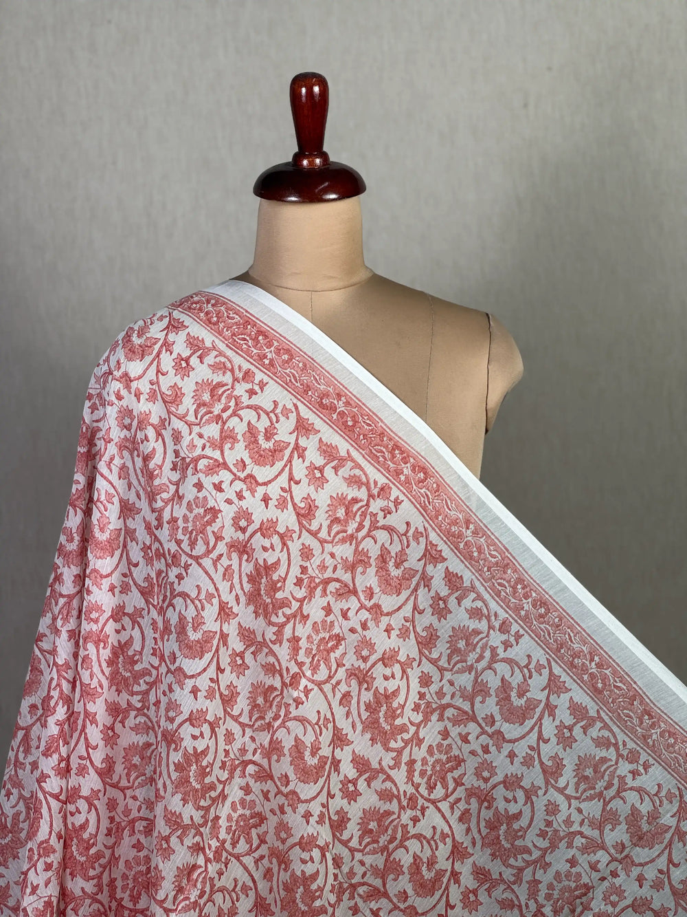 Block Printed Banarasi Chanderi Fabric