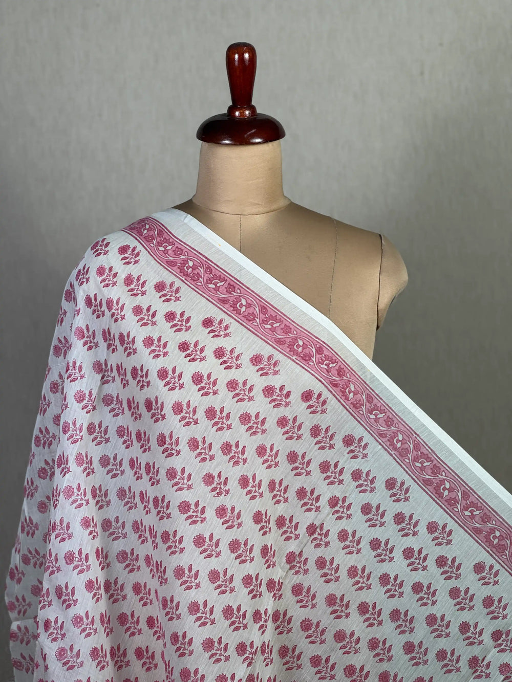Block Printed Banarasi Chanderi Fabric