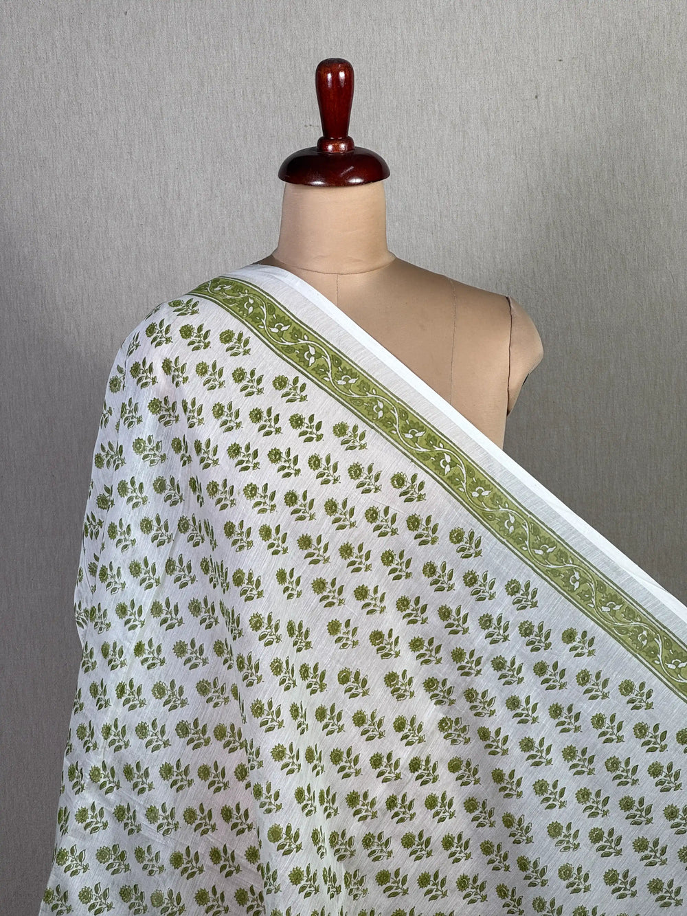 Block Printed Banarasi Chanderi Fabric