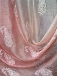 Embroidered 4D Banarasi Silk Chanderi Fabrics