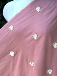 Pearl Embroidered Viscose Organza Fabric
