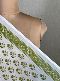 Block Printed Banarasi Chanderi Fabric