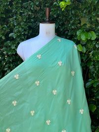 Pearl Embroidered Viscose Organza Fabric