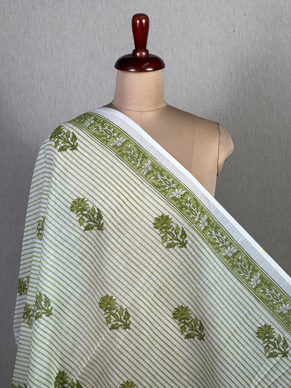 Block Printed Banarasi Chanderi Fabric