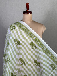 Block Printed Banarasi Chanderi Fabric