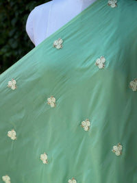 Pearl Embroidered Viscose Organza Fabric
