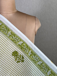 Block Printed Banarasi Chanderi Fabric