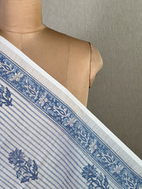 Block Printed Banarasi Chanderi Fabric