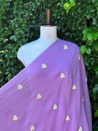 Pearl Embroidered Viscose Organza Fabric