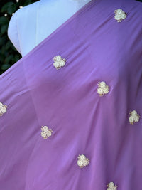 Pearl Embroidered Viscose Organza Fabric
