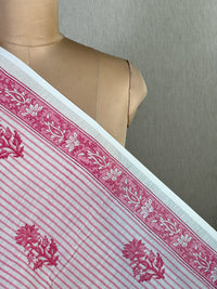 Block Printed Banarasi Chanderi Fabric