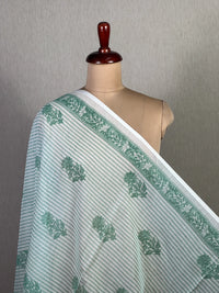 Block Printed Banarasi Chanderi Fabric