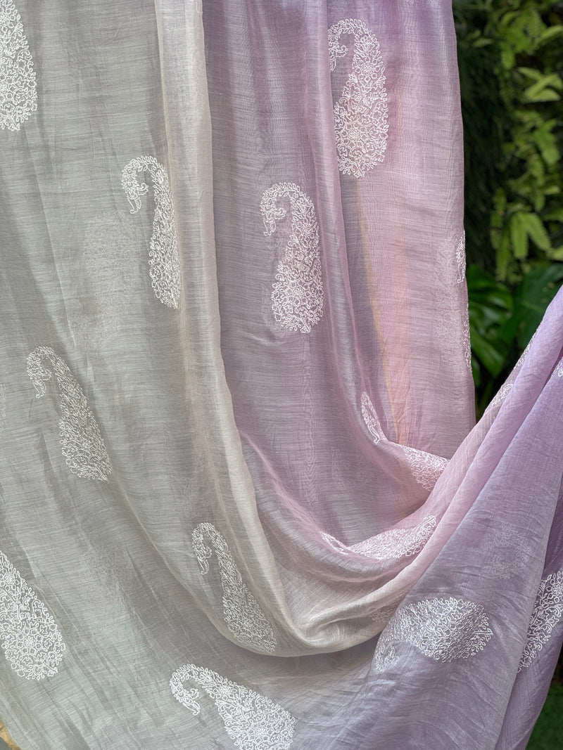 Embroidered 4D Banarasi Silk Chanderi Fabrics