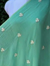 Pearl Embroidered 40gm Banarasi Chanderi Fabrics